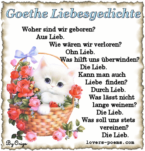 Liebesgedichte von Goethe.