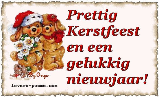 MESSAGES, POETRY, Gifs in Several Languages: Prettig Kerstfeest en een
