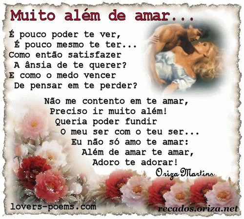 Muito Além de Amar... poema de Oriza Martins